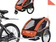 Tiggo Rimorchio Porta-Bimbo per Bicicletta con Set da Jogging - Arancione BT502-D04