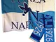 Bandiera e Sciarpa del Napoli - Bandiera 90x150cm con Passante per Asta + Sciarpa 20x120cm...