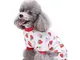 S-Lifeeling - Costume da cane a forma di fragola, comodo pigiama per cani di taglia media...