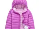 Jitong Bambini Cappotto con Cappuccio Ragazzi Caldo Manica Lunga Giacche Piumino Packable...