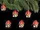 Figuren-Shop.de Albero Natale Gioielli - Teschi con Berretto di Natale - 6 Set