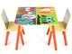 DREAMADE 3 Pezzi Set di Mobili Tavolino con 2 Sedie per Bambini in MDF e non Tossico, Mult...