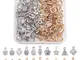 Craftdady 80pcs Cubic Zirconia Crystal Charms 10 Stili Geometrico Piccolo Strass Diamante...