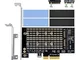 6amLifestyle M2 Adapter per NVME PCIe E SATA SSD con Alluminio Dissipatore di Calore Suppo...