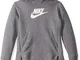 Nike G NSW PE Pullover Felpa, Bambina, Carbon Heather/White, L