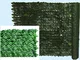 Siepe finta artificiale Edera Evergreen rotolo mt 1x20 612 gr/mq 800 foglie/mq supporto ri...