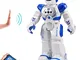 HUSAN RC Robot per Bambini, Robot Intelligente Interattivo Controllo a Infrarossi Programm...