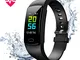 Orologio Fitness Tracker, Smartwatch Pressione Sanguigna Cardiofrequenzimetro Bluetooth Ac...