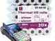 Rotoli Pos 57mm x 18m x 12mm - Rotolo di carta termica per ricevute bancomat – Rotolini pe...