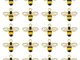 Confezione da 20 mini ciondoli a forma di api, in metallo smaltato, con retro dorato, 14 x...