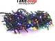 takestop® 200 LED LUCI Multicolor Colorate Colore 091/371 Filo Verde Albero di Natale Cate...