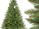 FairyTrees Artificiale Albero di Natale Abete Rosso Naturale, Verde Tronco, Materiale PVC,...