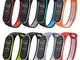 Mijobs Cinturino per Mi Band 4 Mi Band 3 Cinturino in Colorato Silicone Braccialetto Strap...