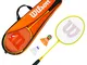 Wilson Junior Kit, Set Badminton, 2 Racchette Incluse, 2 Volani in, Plastica e Una Borsa d...