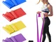 Relota Set di 4 Elastici Fitness, Elastico Fitness 4 Livelli di Resistenza Fasce Elastiche...