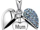 Lovans - Charm a forma di cuore, in argento sterling 925, ideale come regalo per la festa...