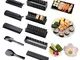 Virklyee Sushi Maker Kit 10 PCS DIY Sushi Set Sushi Making Tools 5 UnicheSushi corredo del...