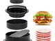 Burger Press, kit di hamburger 3 in 1 antiaderente stampo per farciti, cursori, hamburger...
