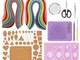 Kit di strumenti per quilling, 800 strisce, 40 colori, 3/5 mm e 8 tipi di carta Quilling f...