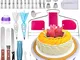 LDALAX Decorazione Torta Set di Utensili, 124 Pezzi di Utensili da Decorazione per Torte d...