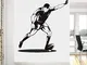 Pallone da rugby con il giocatore Goal Kick Rugby Wall Stickers Palestra Sport Decor Art D...