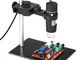 KKmoon Microscopio Digitale USB con Ingrandimento 1000X con Funzione OTG Lente di Ingrandi...