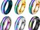 6 Pezzi Anello Umore Cambia Colore, Anello Cambia Colore Umore, Anello Cambia Umore, Anell...