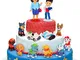 Cake topper, 12 mini figure, decorazioni per torte, mini figure, cake toppers, forniture p...