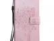 Miagon per Samsung Galaxy M30S Custodia Cover,Gatto Albero Farfalla PU Portafoglio Protett...