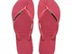 Havaianas Slim Brasil Logo, Infradito Donna, Rosa (Flamingo 0579), 39/40 EU