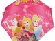 Disney, ombrello da bambina con principesse, diametro 96 cm, rosa