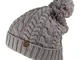 Timberland Cappello Cable Watchcap W/Pom Donna Grigio OS