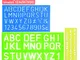 Set di stencil per lettere in plastica da 4 pezzi Stencil per alfabeto Stencil per bambini...