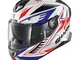 SHARK NC, Casco Moto Uomo, Bianco/Blu/Rosso, S