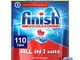 Finish Pastiglie Lavastoviglie All in 1 Max, Regular, 110 Tabs