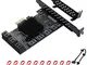 MZHOU PCIe SATA Card 10 Porte, Scheda di Espansione da PCI-E a SATA, Dupporto per Scheda C...