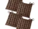 Gräfenstayn® Set di 4 Cuscini per Sedia 40x40x5cm da Interni ed Esterno in 100% Cotone - C...