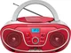 Radio Portatili Boombox,Lettore CD MP3 USB FM con Bluetooth,Lectores de CD portátiles(Ross...