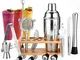 Gomyhom Shaker Cocktail Set, 14 Pezzi Kit Barman Professionale in Acciaio Inox, 750ml Shak...