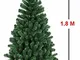 MCTECH 180 cm Albero di Natale con supporto - Abete Albero Albero di decorazione in PVC ve...