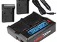 HEDBOX RP-DC50/DFP50 - Caricabatteria doppio LCD per batteria Sony NP-FH50, NP-FH70, NP-FP...
