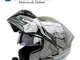 Moto Casco Bluetooth Casco Anti-Collisione Casco Modulare D.O.T Certificazione Flip Fronta...