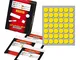 Etichette Markin adesive tonda dimaetro 18 giallo (10 fogli x42 etichette/foglio) 5 [10006...
