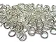 100 anellini aperti 5 mm argento spalt anelli per rilegatura Anelli piuma anelli occhielli...