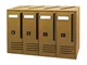 Alubox 27360-10 Alu Casellari Postali con 4 4-Box, 42x30x17.5, Bronzo