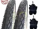 Deestone EBA24NED 2 COPERTONI Neri + 2 Camera d'Aria 24 X 1.75 (44-507) City Bike Bici GRA...