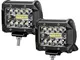 Faro da Lavoro LED 4 Pollici 60W Faretti Fendinebbia LED 12V Fari Trattore 6000K Led Luci...