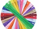 Komake [70 pezzi] Chiusura lampo in nylon 30 colori, lunghezza 20 cm, larghezza 2,5 cm, pe...