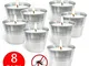 feihao Citronella Candele,Set da 8 Esterno Giardino Candele alla Citronella antizanzare,10...