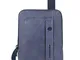 Piquadro Pulse Plus Borsa Pilota, 22 cm, Blu Notte